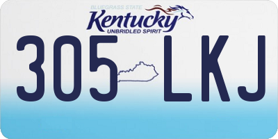 KY license plate 305LKJ