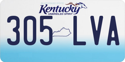 KY license plate 305LVA