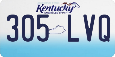 KY license plate 305LVQ