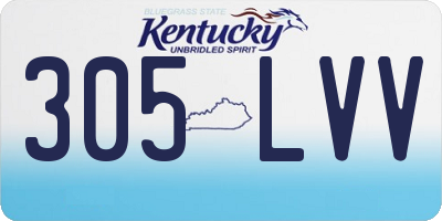 KY license plate 305LVV