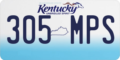 KY license plate 305MPS
