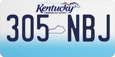 KY license plate 305NBJ