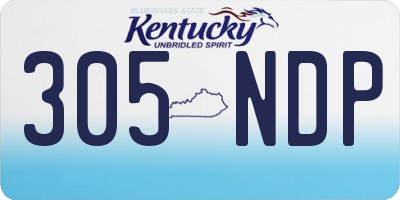 KY license plate 305NDP