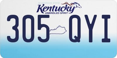 KY license plate 305QYI