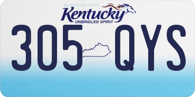 KY license plate 305QYS