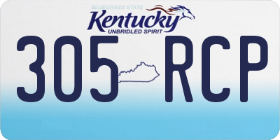 KY license plate 305RCP