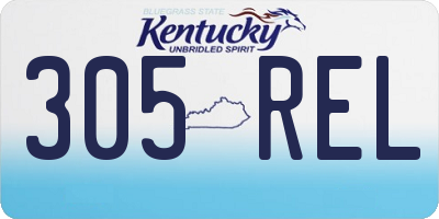 KY license plate 305REL