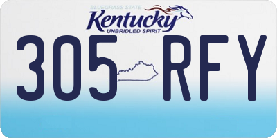 KY license plate 305RFY