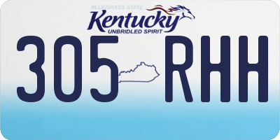 KY license plate 305RHH