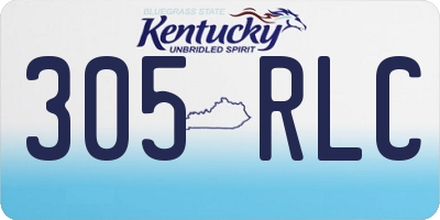 KY license plate 305RLC