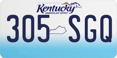 KY license plate 305SGQ