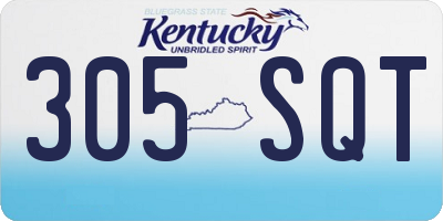 KY license plate 305SQT