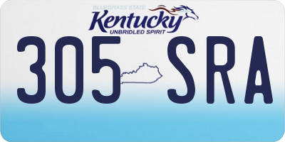 KY license plate 305SRA