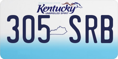 KY license plate 305SRB