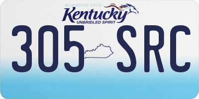 KY license plate 305SRC
