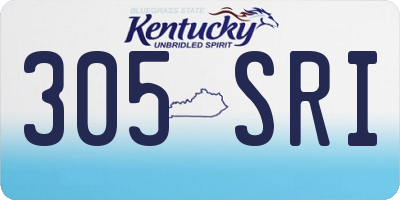 KY license plate 305SRI