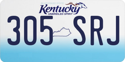 KY license plate 305SRJ