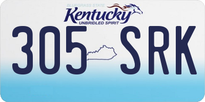 KY license plate 305SRK