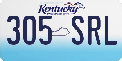 KY license plate 305SRL