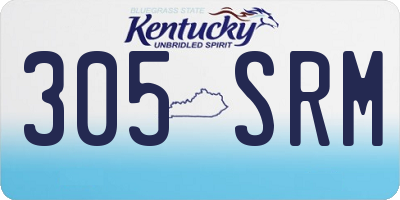 KY license plate 305SRM