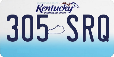 KY license plate 305SRQ