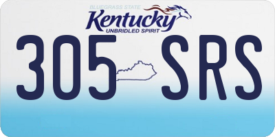 KY license plate 305SRS