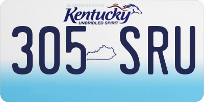 KY license plate 305SRU