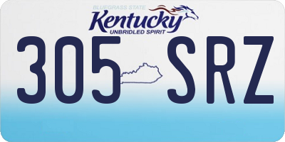 KY license plate 305SRZ