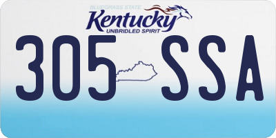 KY license plate 305SSA