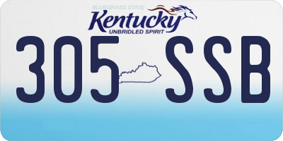 KY license plate 305SSB