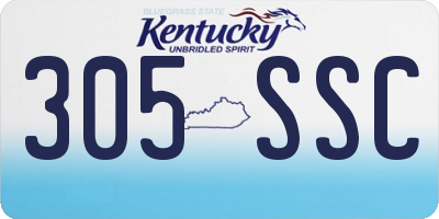 KY license plate 305SSC