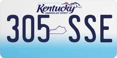 KY license plate 305SSE