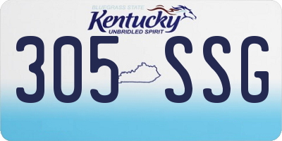 KY license plate 305SSG