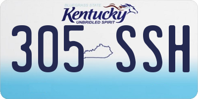 KY license plate 305SSH