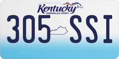 KY license plate 305SSI