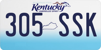 KY license plate 305SSK