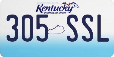 KY license plate 305SSL