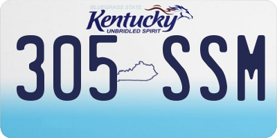 KY license plate 305SSM