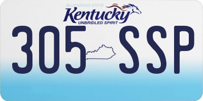 KY license plate 305SSP
