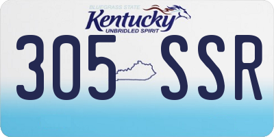 KY license plate 305SSR