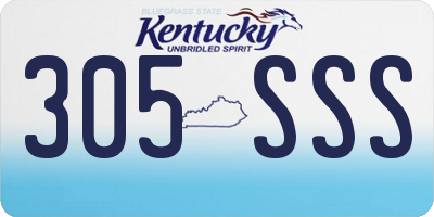 KY license plate 305SSS