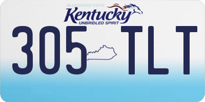 KY license plate 305TLT