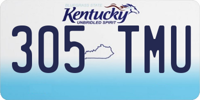 KY license plate 305TMU