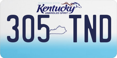KY license plate 305TND