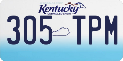 KY license plate 305TPM
