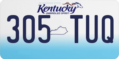 KY license plate 305TUQ