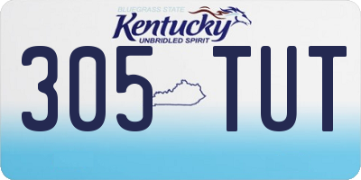 KY license plate 305TUT