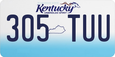 KY license plate 305TUU