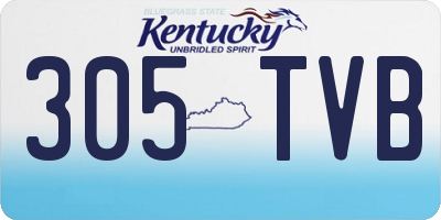 KY license plate 305TVB