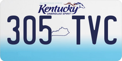 KY license plate 305TVC